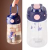 420ml Water Bottle Portable Cute Cartoon Straw Cup Drinking Bottle