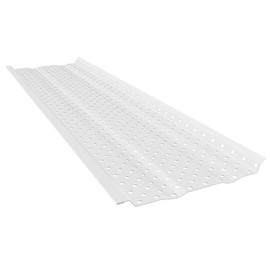 E-Z-GUTTER GUARD 1035 WH Flow Gutter Guard, Perforated, White