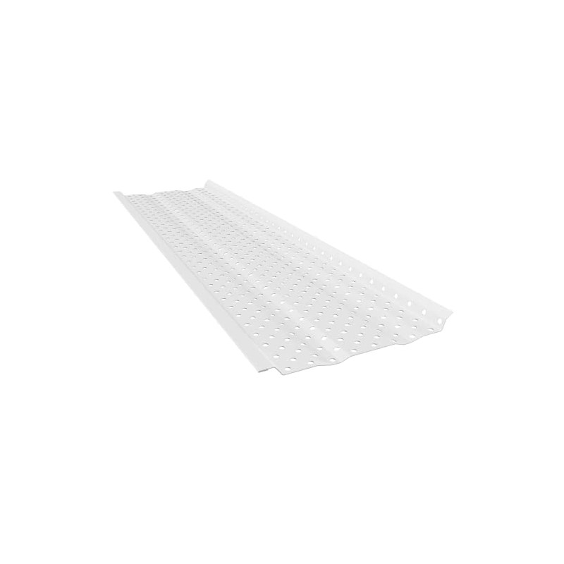 E-Z-GUTTER GUARD 1035 WH Flow Gutter Guard, Perforated, White