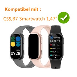 Frgnie Screen Protector Compatible with Ruxingx Women's Smartwatch (Pack of 6), 1.47 Inch Fitness Watch, Screen Protector, HD TPU Film, Compatible with Sanorum CS5, Asmoda B7 Smartwatch 1.47 Inch