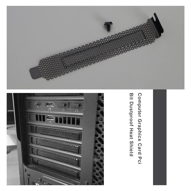 ECSiNG 10Pcs PCI Bit Dust Baffles Metal Dust Filter Blanking