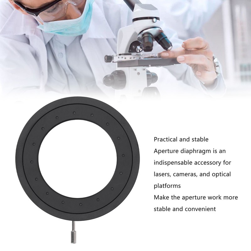 Adjustable Aperture 2‑50mm Iris Diaphragm Aluminum Alloy Manual Aperture Adjustable