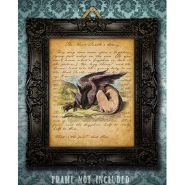 The Gryphon - 11x14 Unframed Alice in Wonderland Print - Great Gift for Lewis Carroll Fans and Nursery and Children's Room Decor Under $15