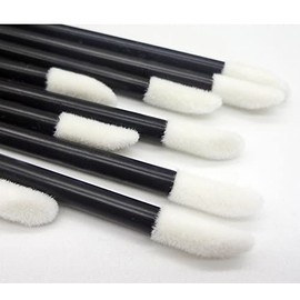 Kittro Disposable Lip Brushes, Pack of 100, Portable and Convenient Makeup Brushes, Makeup Brushes (Black)