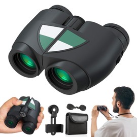 URBANCOAST 15x32 Compact Binoculars for Adults, High Power Lightweight Small Binoculars with Phone Adapter for Concert Cruise Ship Hiking Bird Watching Travel Safari Viewing Football Sports