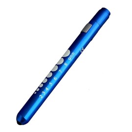 Diagnostic Medical Penlight Pen Torch Reusable LED Pen Light Medical Penlight with Pupil Gauge Flashlight Doctor Nurse EMT Emergency Torch Blue