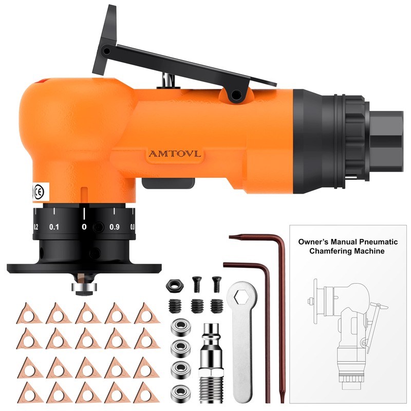AMTOVL Air Chamfer Tool - Mini Pneumatic Chamfering Machine, 30000