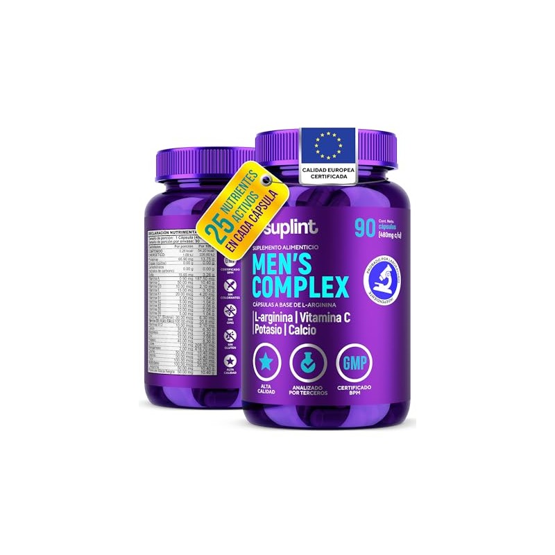 Vitaminas Hombre Multivitaminico B12 Zinc Magnesio Arginina Maca Suplemento Diario