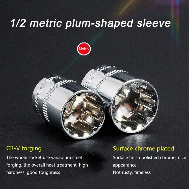 1/2 Inch Drive Ratchet Socket Wrenches 18mm Metric Compact Socket