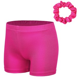 Maillot para niñas de gimnasia con espalda hueca de una pieza con diamantes brillantes, leotardo de ballet para niñas pequeñas, Conjunto corto rosa intenso, 10-11 Años