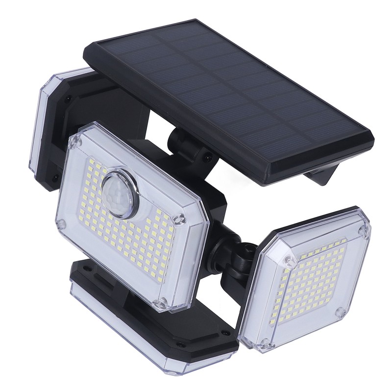 Solar Outdoor Street Light 4 Rotating Head Flexible Foldable IP64