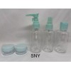 TSA-Approved Toiletry Kit of Green Plastic Bottles w/ Funnel for