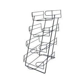 SSWBasics 4-Tier Black Countertop Hat Display Stand for Baseball Caps - Sleek and Sturdy Hat Display Rack for Retail, Home, Vendor Shows - Stylish Organization for Ball Caps