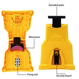 jejucy Chainsaw Sharpener Chain Saw Sharpener Tool Blade Sharpener, 14/16/18/20 Inche Two Holes Chain Saw Bar Chainsaw Blade Sharpener (8pcs Whetstone)