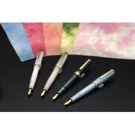 Sailor 11-1224-101 Fountain Pen, Four Seasons Weave, Snowmoon Sky Leaves, Spring Sky, Extra Fine