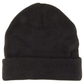 Fine Knitted Hat Plain Women's Hat Size M Winter Hat, black