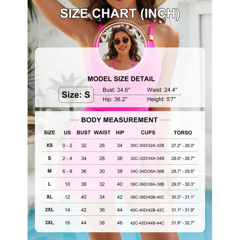 Blooming Jelly Womens One Piece Bathing Suit Tummy Control Slimming