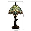 Small Tiffany Lamp Stained Glass Desk Lamp Sea Blue Dragonfly