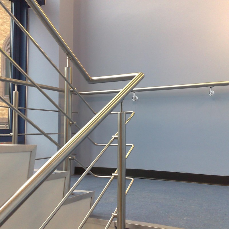 Handrail Holder Stainless Steel Adjustable Handrail Bracket, Pack of 2