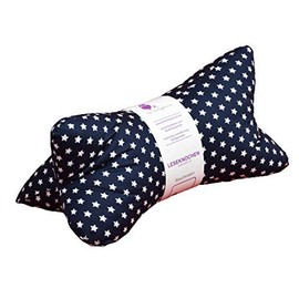 Leseknochen Nackenkissen Feuerwerk bequem und waschbar! Handgestopft und gen√§ht in Deutschland - Nutzbar als Nackenrolle Kissen Nackenrolle (Sternchen blau)