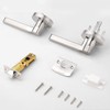 Probrico Modern Stain Nickel Keyless Passage Door Levers Interior Locks for