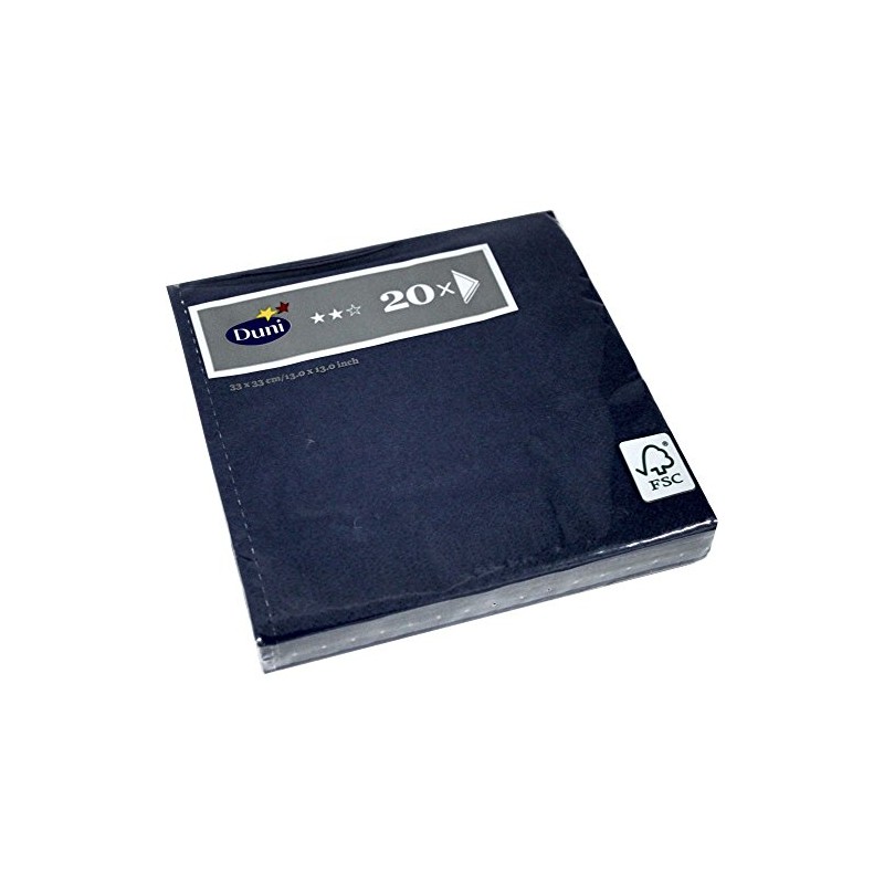 Duni Servietten 3lagig Tissue Uni dunkelblau, 33 x 33 cm,