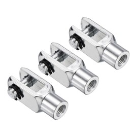 sourcing map Air Cylinder Rod Clevis M10 x 1.25 Internal Thread Y Connection Silver 52 mm Length
