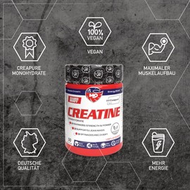 MLO Creatine Monohydrate Creapure | Kreatin Pulver | Kreatin Monohydrat | Ultrapure, Ultra Reinheit ohne Zusätze, Vegan, Glutenfrei | Gut löslich | Für mehr Energie und Kraft - 250 g