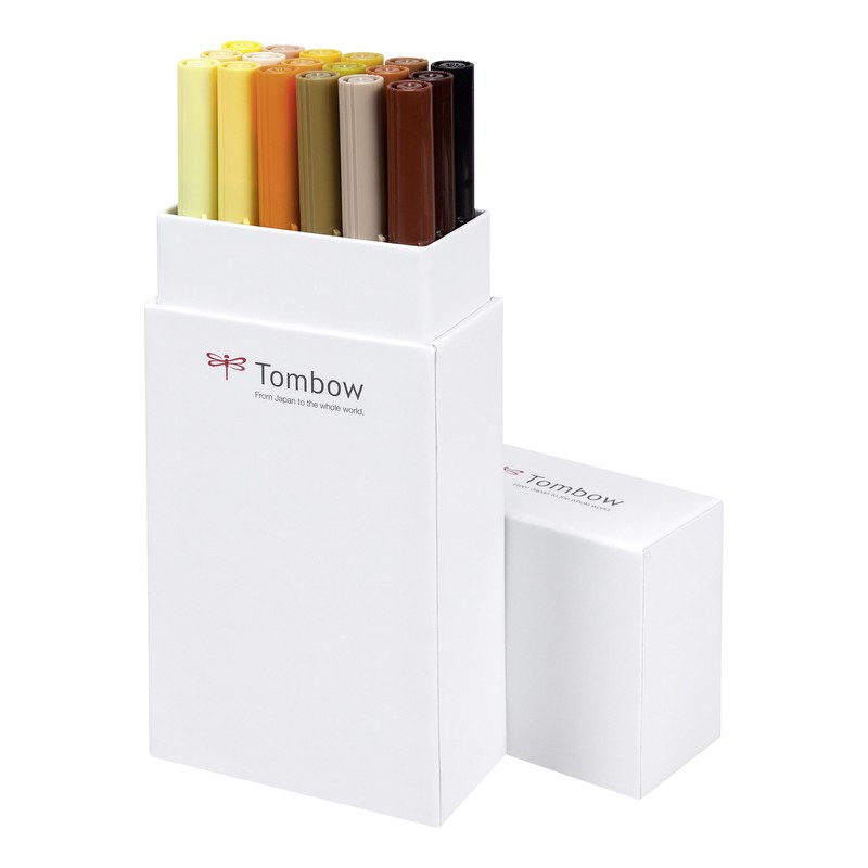 Tombow ABT Dual Brush Pen - Earth Colours (Pack of