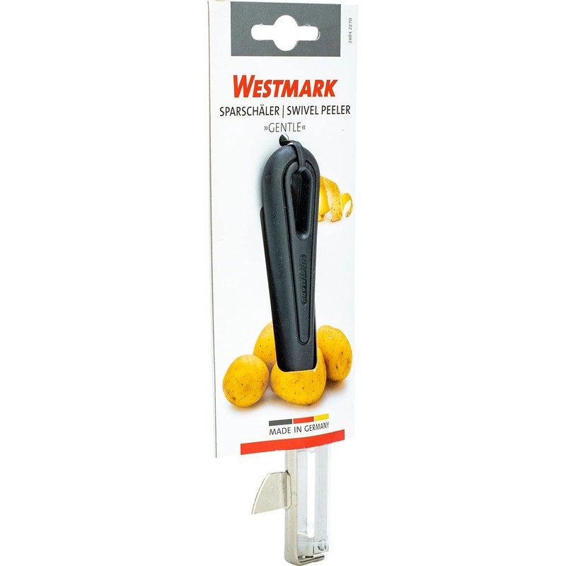 Westmark Universal-Sparschäler/Pendelschäler mit Ausstecher, Gentle, Edelstahlklinge, Farbe: Schwarz, 28042270