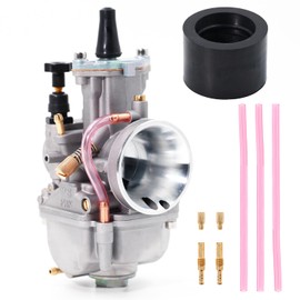 Carburetor Compatible with KX80 KX85 KX100 Yamaha YZ80 YZ85 DT100 SUZUKI RM80 85 CR80 CR85R GY6 PWK28mm 2 stroke Racing Flat Slide Carb Replace# 15003-1617.Carburetor with Intake needle jet