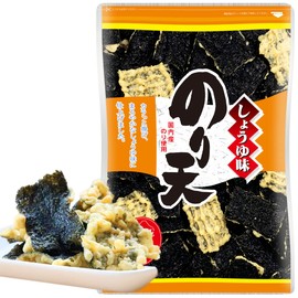 NORITEN Japanese Snacks New Flavor Tempura Seaweed Snacks Made in Japan (Soy Sauce, 10.58OZ)