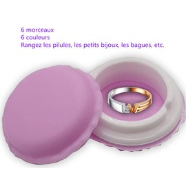 LATRAT Mini-Aufbewahrungsboxen in Macaron-Form, für Schmuck und Kosmetik, Macaron-Box, klein, 6 Stück