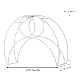 Holibanna DIY Lamp Frame Lights Shade Holder Hoops Lamp Shade Frame Lampshade Table Light Frames Vintage Desk Lamp Shades Moon Shaped Cage Lamp Bracket for Shade