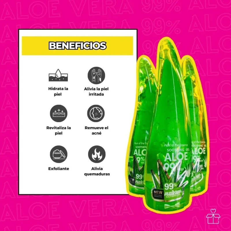 Gel Aloe Vera + Vitamina E Anti-Manchas y Antiacné Hidratante