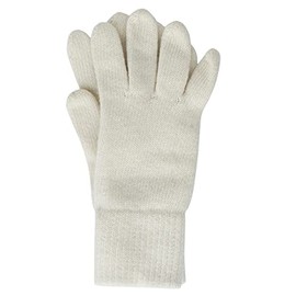 FosterNatur , Women's Wool Gloves / Finger Gloves, 100% Wool Extrafine (7, Natural), natural