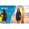 MWTA Womens Shorty Wetsuit, 2mm Neoprene Long Sleeve Swimsuit with