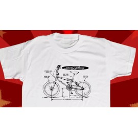 BMX SCHWINN BMX T-SHIRT The Sting Racing Bike Specification Retro Style Motomag - X-LARGE