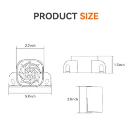 GAMPRO 840 Back-up Alarm 12V-80V 110dB IP67 Waterproof Dust-Proof Reversing Warning Alarm with Super Loud Beeper Tone for Truck Van Forklift Car Lorry Agricultural Vehicles (with Steel Plate)
