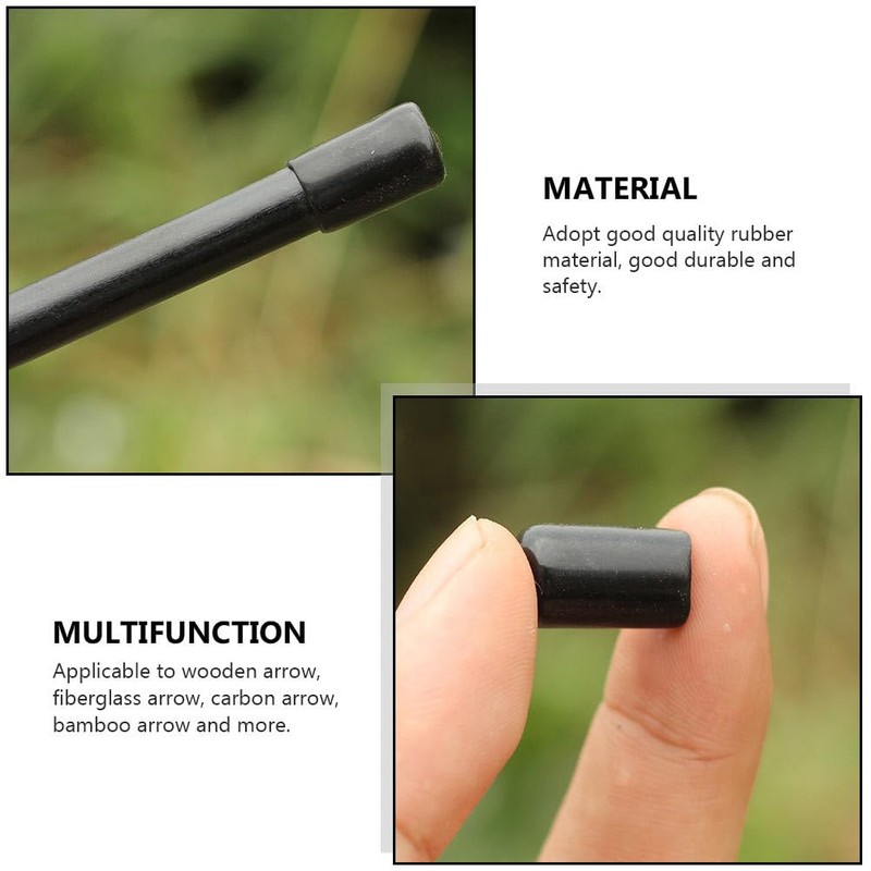 Practice Archery Arrowhead, 10Pcs Arrowhead Rubber Tips Glue Arrowhead Safety