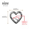Sparkling Puffy Round Heart Carabiner, 10 Pieces, Small, Stylish, Keyring,