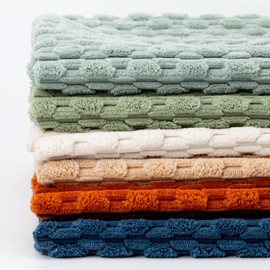 JoraLion 14x36 Boho Decorative Lumbar Throw Pillow Cover, Seafoam Green Cozy Soft Striped Corduroy Long Rectangle Cushion Case Accent Home Decor for Sofa Bed Room Livingroom, ONLY Cover