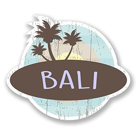 2 x 10cm Bali Indonesia Vinyl Sticker Decal Laptop Luggage Travel Tag #6764 (10cm Wide x 8.5cm Tall)