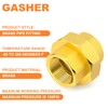 GASHER Brass Pipe Fitting, Brass Union 3/4" Female Pipe Fitting,
