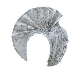 Women headties Gele Headties Nigerian For Women, Auto Gele Headties African Aso Oke Headgear For Wedding Party (polyester, red) (white)