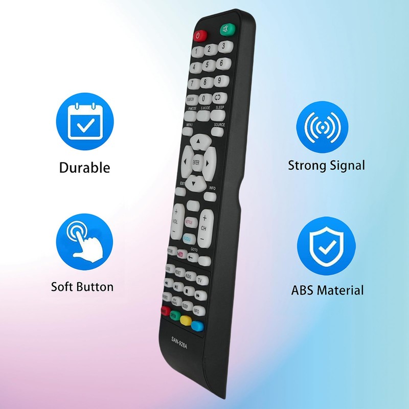 Replacement Remote Control SAN-928 Compatible for Sanyo TV DP50741 DP50719