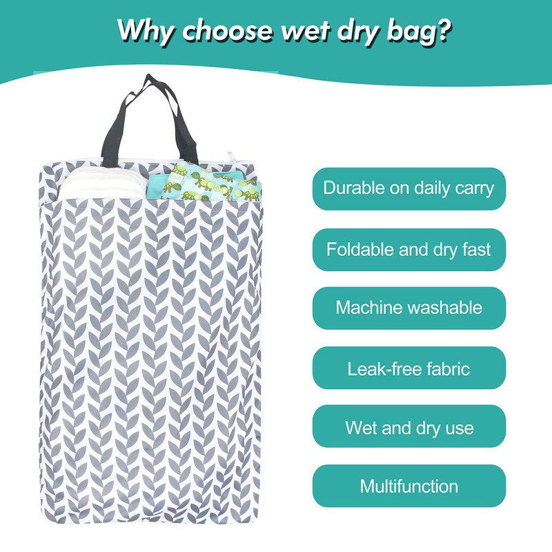 wegreeco Bolsa de pañales reutilizable para colgar en seco y