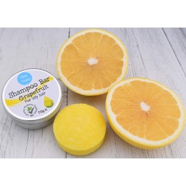 Grapefruit Shampoo Bar by Fizzy Fuzzy for Oily hair Sulphate Paraben Plastic Free Vegan