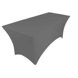 pod linen spandex stretch cover tablecloth for 6ft foot table 183x75x75cm (grey dark)