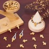 SUNNYCLUE 100Pcs Easter Wood Cross Charms Mini Cross Charms Bulk
